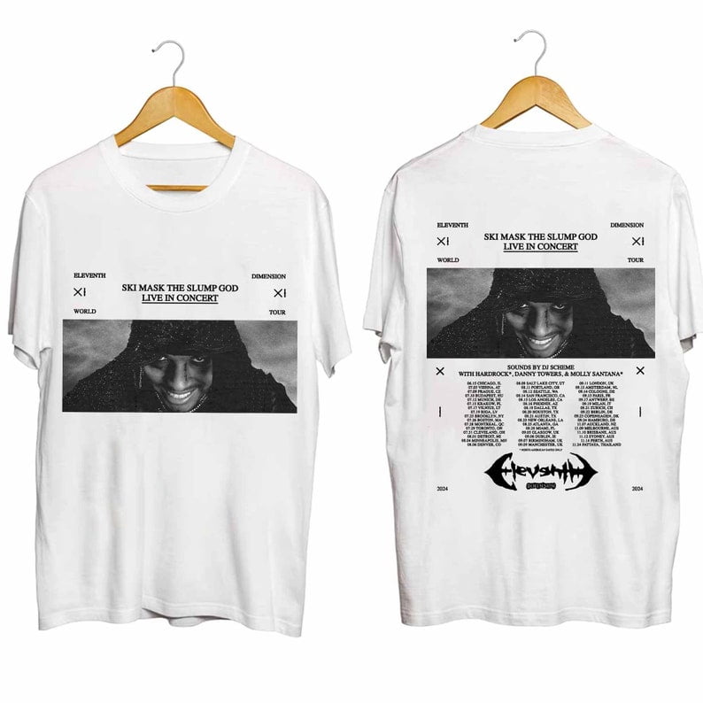 Ski Mask The Slump God 11th Dimension Tour 2024 Shirt Ski Mask The