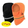 thumbnail image 1 of 2 Pack Fleece Balaclava Winter Mask for Men Cold Weather Ski Masks Face Shield Black Orange, 1 of 7