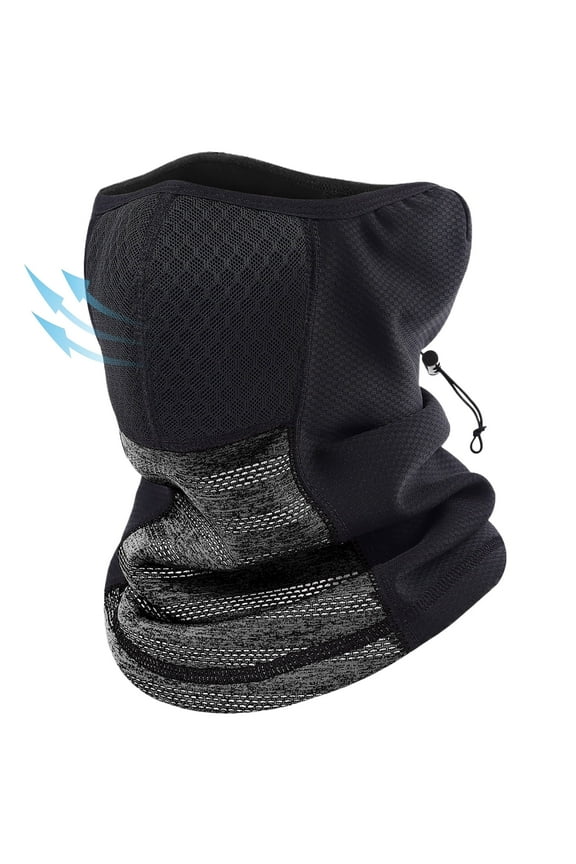 Ski Mask for Men Fleece Neck Gaiter Winter Masks for Cold Weather Thermal Face Covering Deep Gray