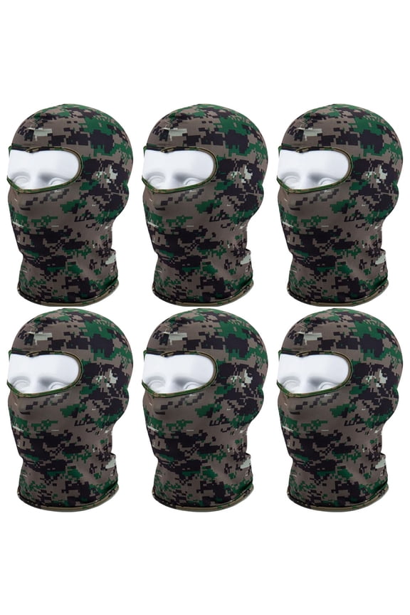 Ski Mask for Men Women Balaclava Face Cover Shiesty Mask UV Protector Lightweight for Motorcycle Snowboard 6Pcs Camouflage