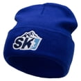 thumbnail image 1 of Ski Mountain Embroidered 12 Inch Long Knitted Beanie - Royal OSFM, 1 of 5