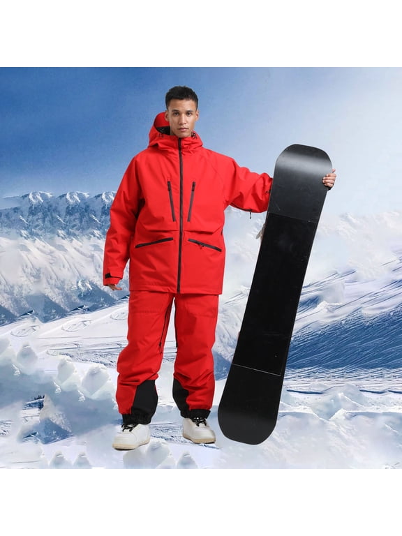 Ski Outfits for Women Set Men's Snowboard Jacket with Snowpants Unisex Two Piece Waterproof Ski Suit Winter Snow Insulated Windproof Snowsuit for Outdoor Sports S