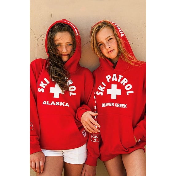 Ski Patrol Kids Hoodie Red, Medium
