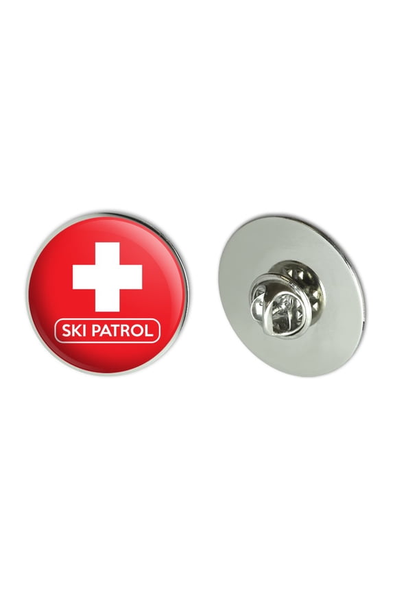 Ski Patrol with Cross Metal 1.1" Tie Tack Hat Lapel Pin Pinback