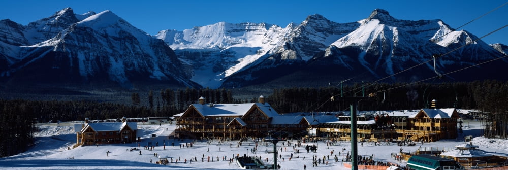 Ski Resort Banff National Park Alberta Canada Canvas Art - Panoramic Images (36 x 12)