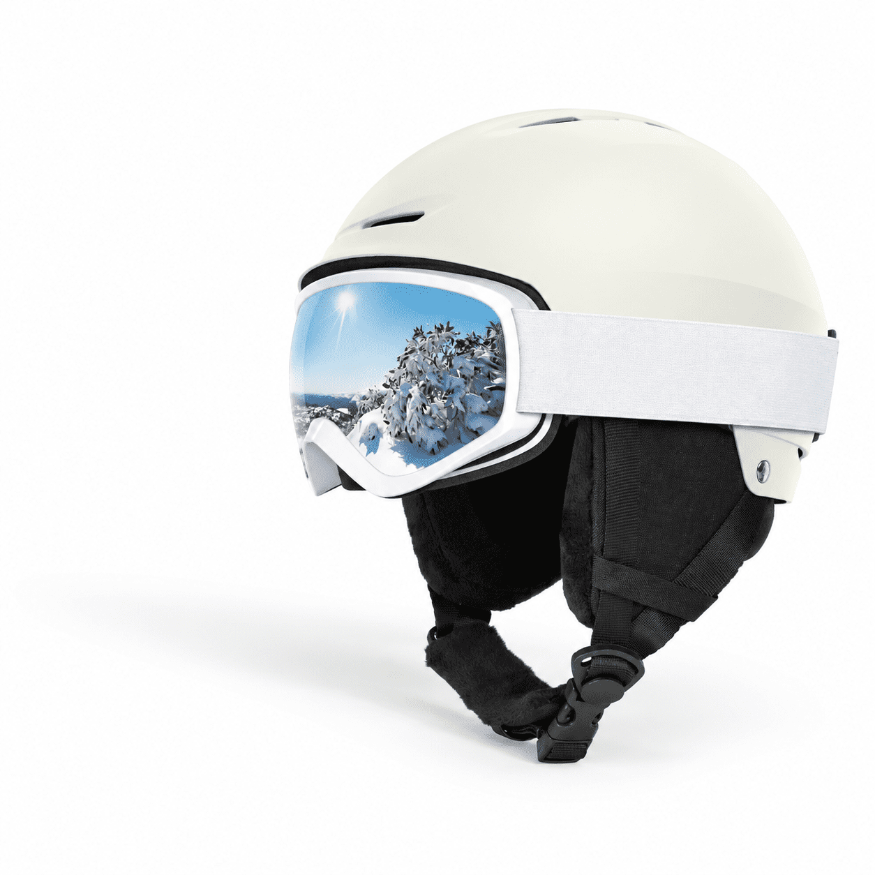 Ski Set Snowboard With Goggles For Adults [] Safety Durable Abs Shell ...
