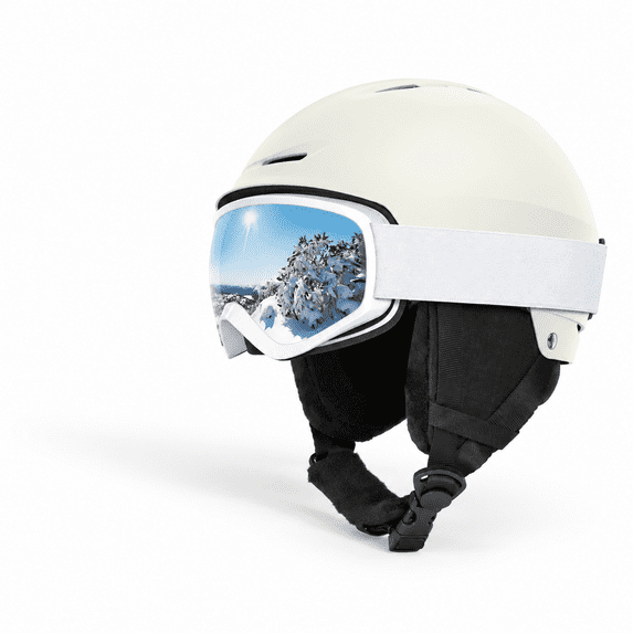 Ski Set Snowboard With Goggles For Adults [] Safety Durable Abs Shell ...