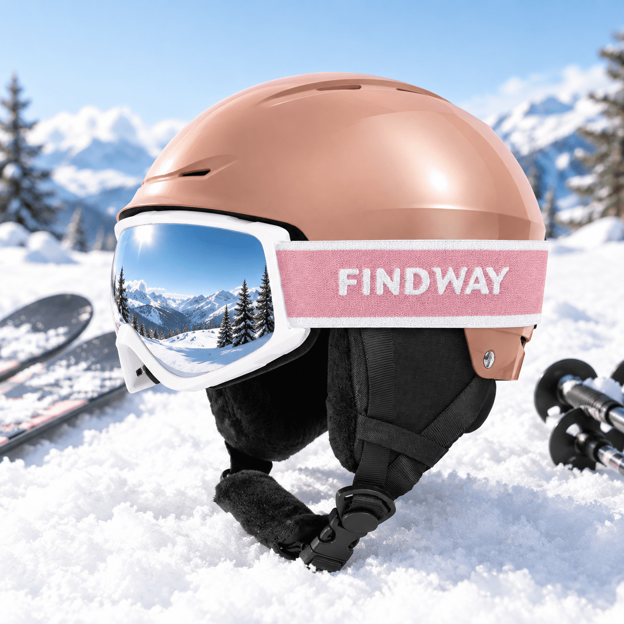 Ski Set Snowboard With Goggles For Adults [] Safety Durable Abs Shell ...