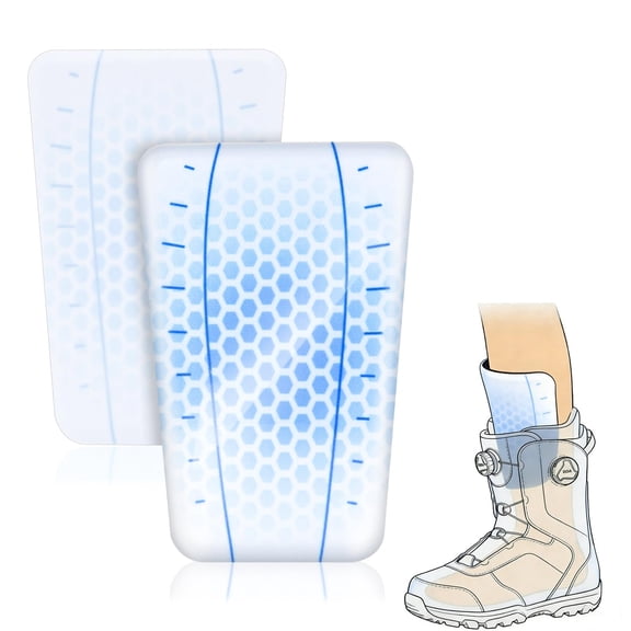 Ski Shin Guards for Boots, Reusable Ski Gel Guards Shin Pads Designed for Ski Boot Liners to Reduce Pressure and Provide Anti Shin Bang Protection