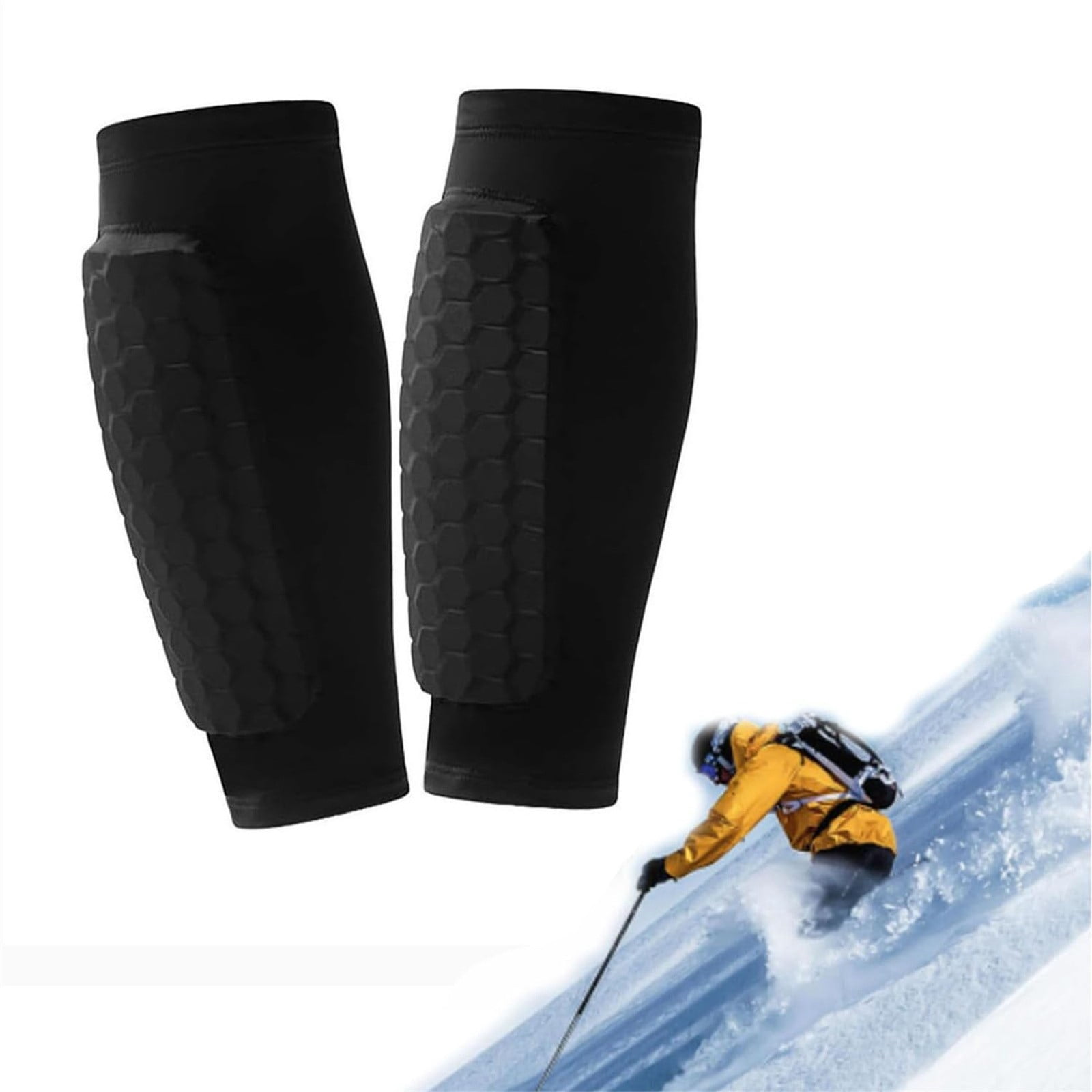 1 Paar Ski Shin Pads, Shin Pad Sleeves Shins Brace Sleeve met