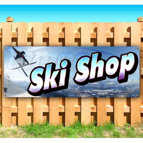 Ski Shop 13 oz Vinyl Banner With Metal Grommets