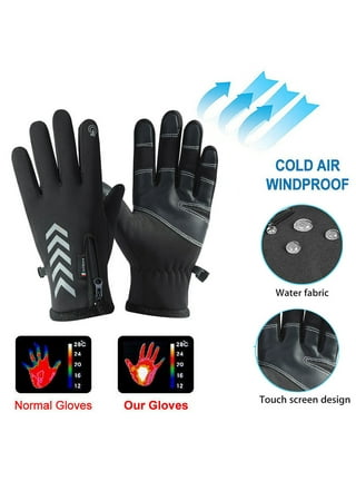 HANDS ON Men's Micro Fleece Gloves, Anti-Slip Grip, Thinsulate Lined, 100%  Waterproof CT8500 - The Home Depot