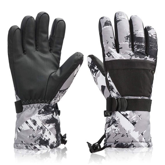 Winter Waterproof Ski Snow Warm Gloves for Women Men, Windproof Cold Weather Thermal with Touchscreen Fingers, for Running Driving Cycling Hiking Biking Outdoor Sports Daily Work