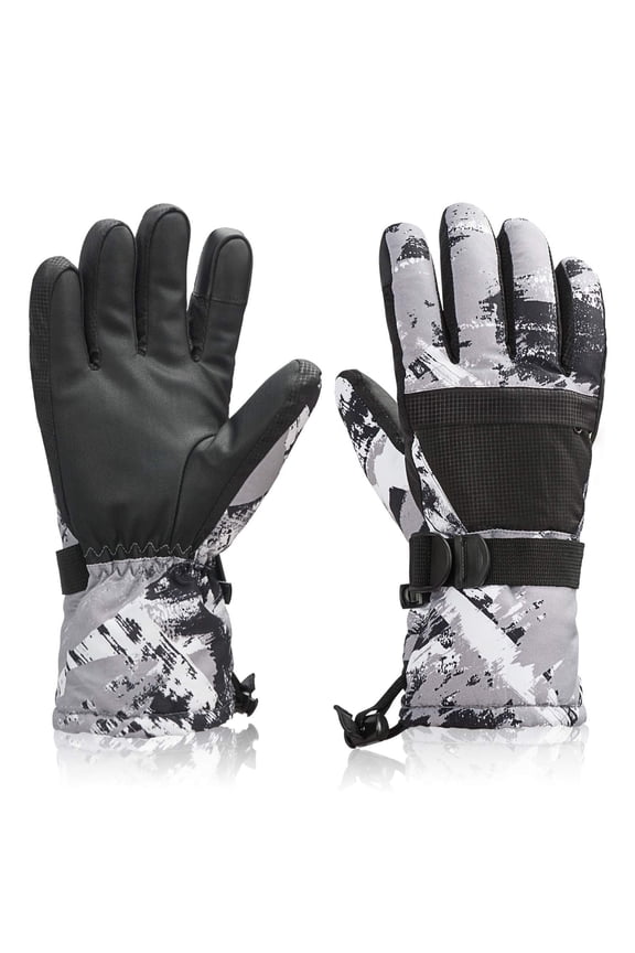 Winter Waterproof Ski Snow Warm Gloves for Women Men, Windproof Cold Weather Thermal with Touchscreen Fingers, for Running Driving Cycling Hiking Biking Outdoor Sports Daily Work