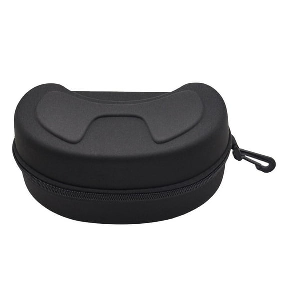 Ski/Snowboard Goggles Case - Carrying & Storage Hard EVA - Compact & Lightweight Racing Glasses Bag - Zipper Closure - Black