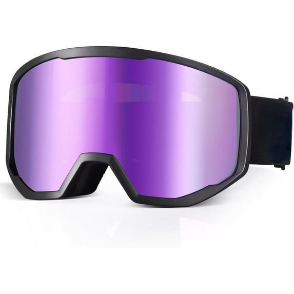Ski/Snowboard Goggles for Men Women, OTG Snow Goggles Anti Fog UV Protection