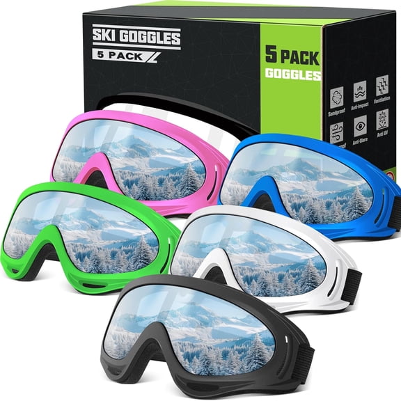 Ski Snowboard Goggles for Men Women, UV Protection Ski Snow Goggles for Kids Youth Adult