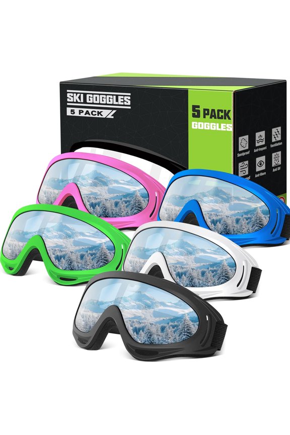 Ski Snowboard Goggles for Men Women, UV Protection Ski Snow Goggles for Kids Youth Adult