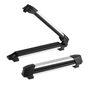Ski & Snowboard Roof Rack - Universal Car Roof Rack Fits Most Crossbars - Carry 6 Skis/4 Boards - Aluminum Lockable Ski Rack w/ Padding