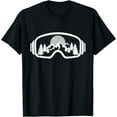 thumbnail image 1 of Ski Snowboard Shirt Goggles Skiing Snow Mountain Winter Gift T-Shirt, 1 of 4