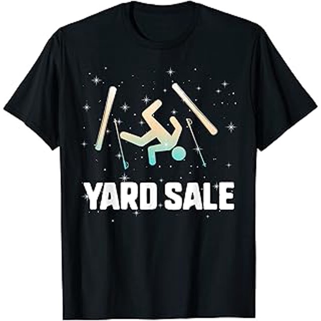 Ski Snowboard Yard Sale Skiing Snow Mountain Winter Skier TShirt