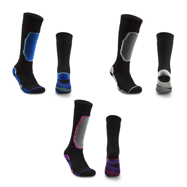 Ski Socks for Women Men, 3 Pair Extra Thick Warm Snow Winter Skiing