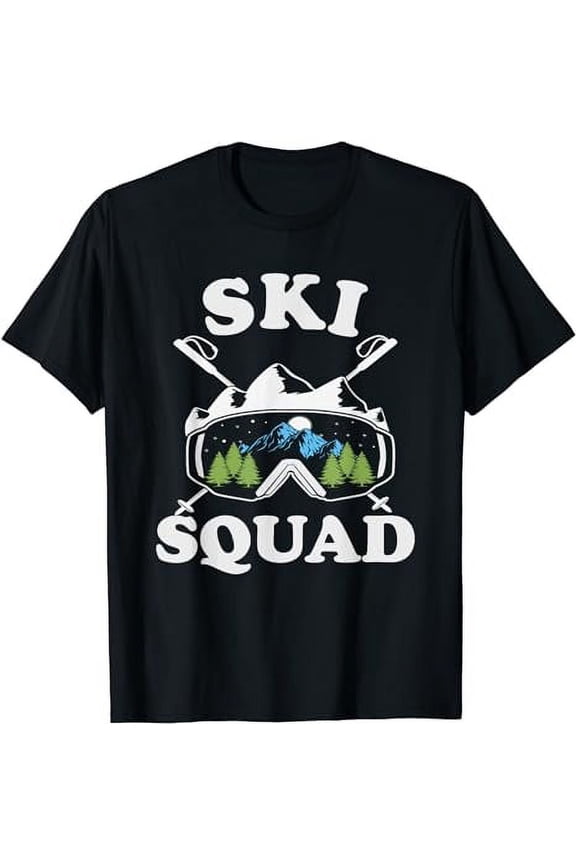 Ski Squad Cool Skiing Skier Vacation Goggles Snow Mountain T-Shirt