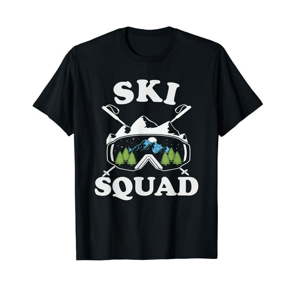 Ski Squad Cool Skiing Skier Vacation Goggles Snow Mountain T-Shirt