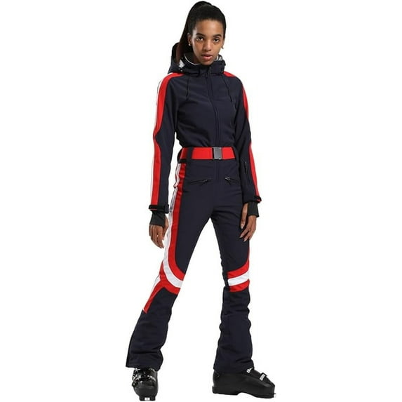 Ski Suit Women One Piece Jumpsuit Snowsuit Adult Slim Winter Waterproof Windproof Outdoor Sports Warm