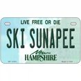 thumbnail image 1 of Ski Sunapee New Hampshire Novelty Metal License Plate 7" x 4" Motorcycle, 1 of 1