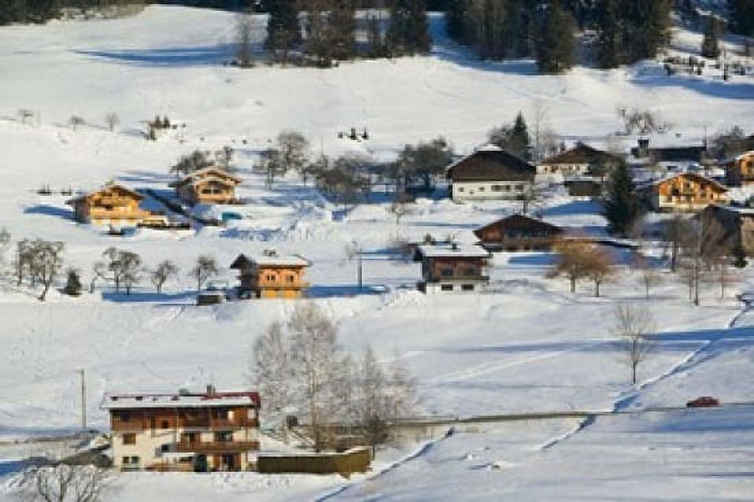 Ski Village in Winter Ski Chateaus Canvas Art - Walter Bibikow DanitaDelimont (26 x 18)