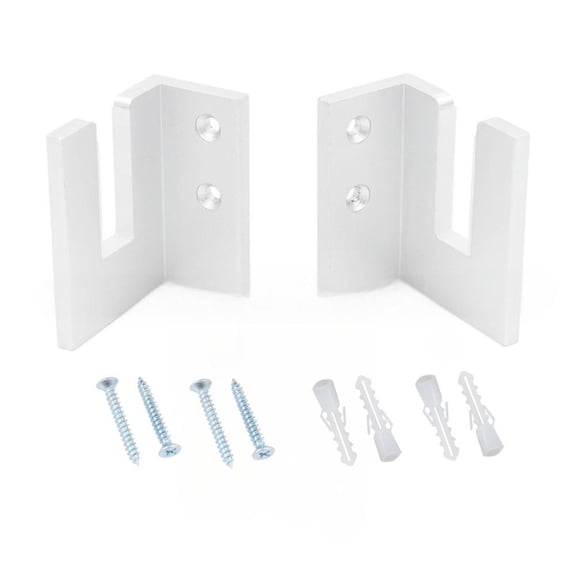 Ski Wall Mount Rack, Heavy Duty Snowboard Skateboard Surfboard Hanger for Garage Storage, Sports Equipment Organizer Bracket (1Set) White