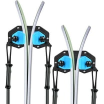 Ski Wall Mount, Snowboard Wall Mount, Wall Mounted Ski Storage Rack for Garage Organizer System, Fits Any Ski/Snowboard Display(2Pack)