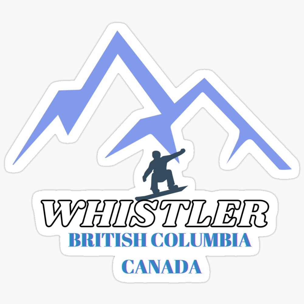 Ski Whistler - British Columbia Sticker Phone Decal Water Bottle ...