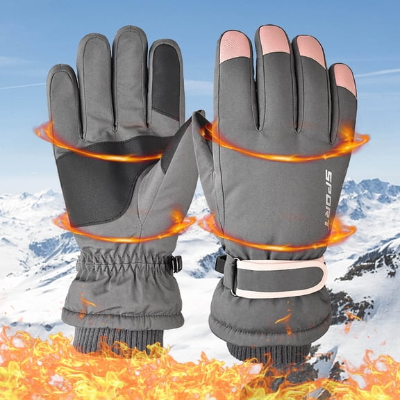 Ski Winter Warm Gloves Up to 65% Off Winter Gloves Women's Household, Cold Resistant, Plush And Thick Screen Skiing Gloves