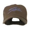 thumbnail image 1 of Ski Wording in Cursive Embroidered Cap - Brown OSFM, 1 of 5