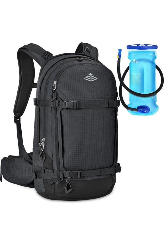 Ski and Snowboard Hydration Backpack - Cold-Weather Winter - 2L Water Reservoir and Insulated Harness