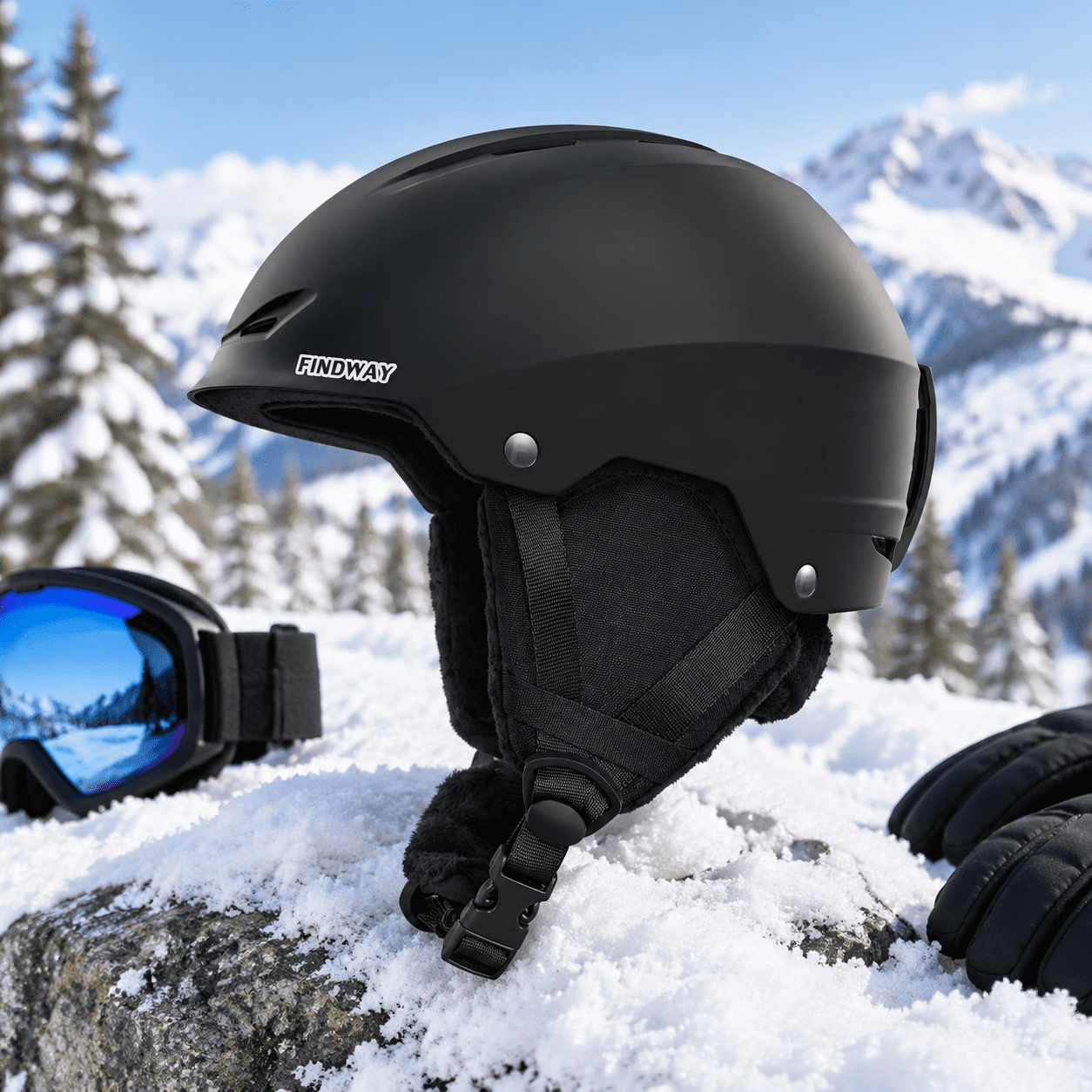 Ski and Snowboard for Adults, Black, Medium, Goggles Friendly, Durable ...