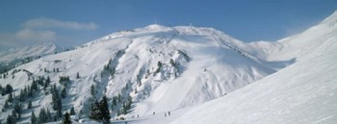 Ski area in the mountains Galzig St Anton Austria Canvas Art - Panoramic Images (18 x 7)