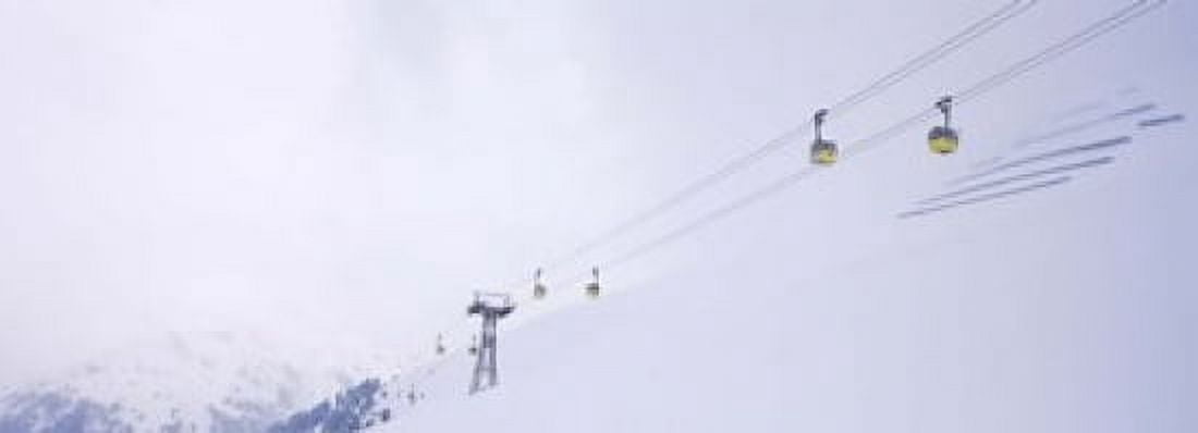 Ski lifts in a ski resort Arlberg St Anton Austria Canvas Art - Panoramic Images (18 x 7)