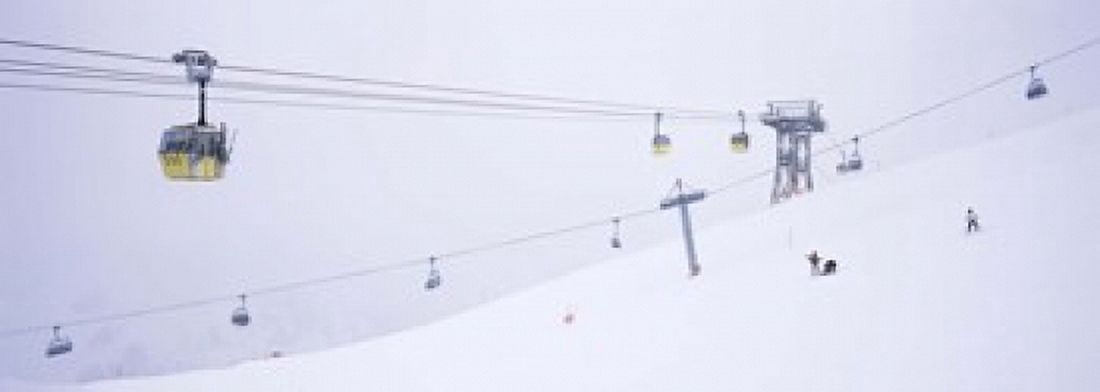 Ski lifts in a ski resort Arlberg St Anton Austria Canvas Art - Panoramic Images (18 x 7)