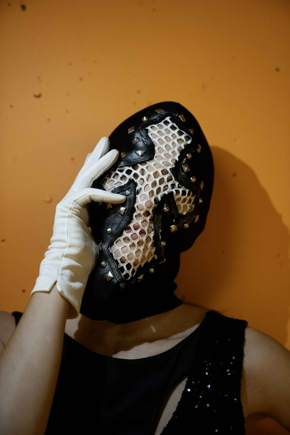 Ski mask, cross Balaclava Handmade Special Design Unique Face Snow Mask, Custom Mask, Motorcycle mask, Night club mask