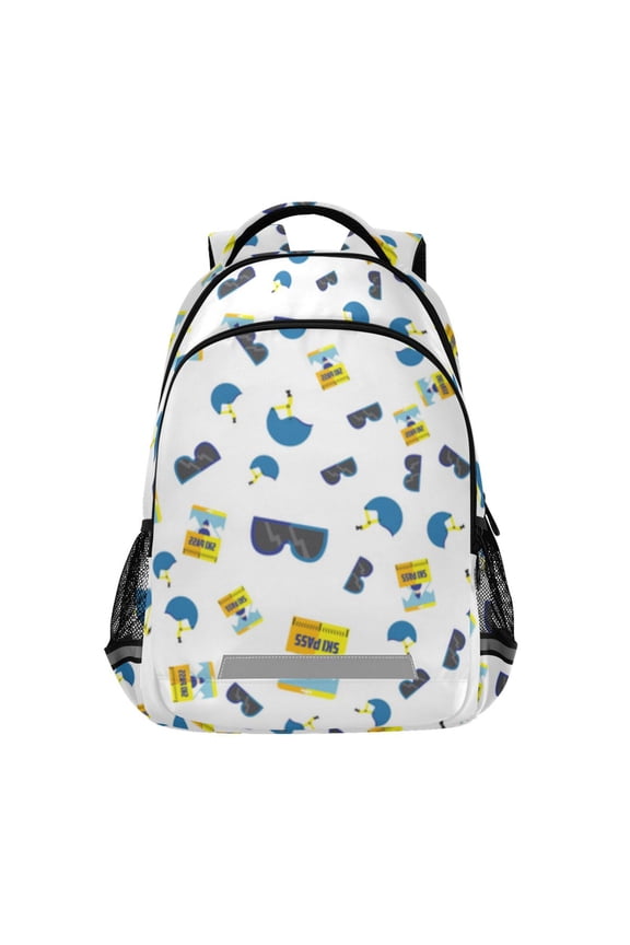 Ski pass winter sports fun Backpack for ersonalized 16 Inch Backpack Middle Bookbag for Back to Gift