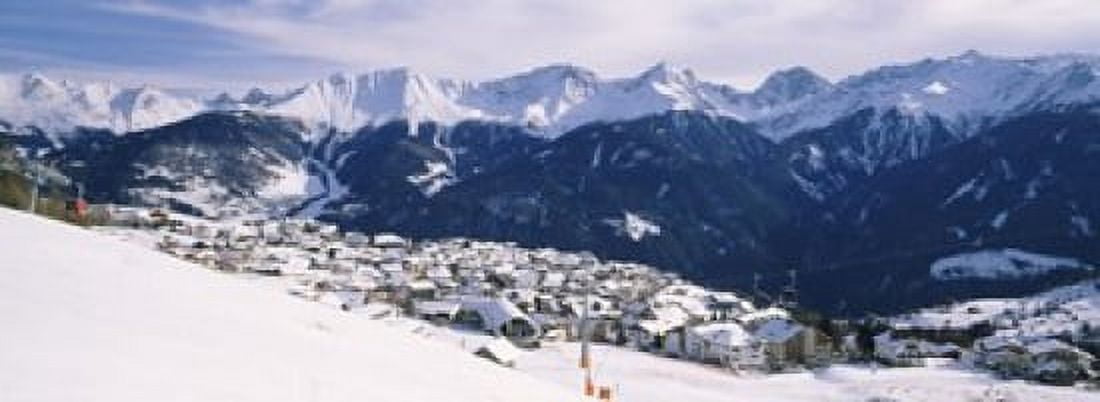 Ski resort with mountain range in the background Fiss Tirol Austria Canvas Art - Panoramic Images (36 x 13)