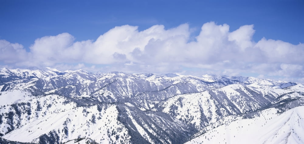 Ski slopes in Sun Valley Idaho USA Canvas Art - Panoramic Images (12 x 24)