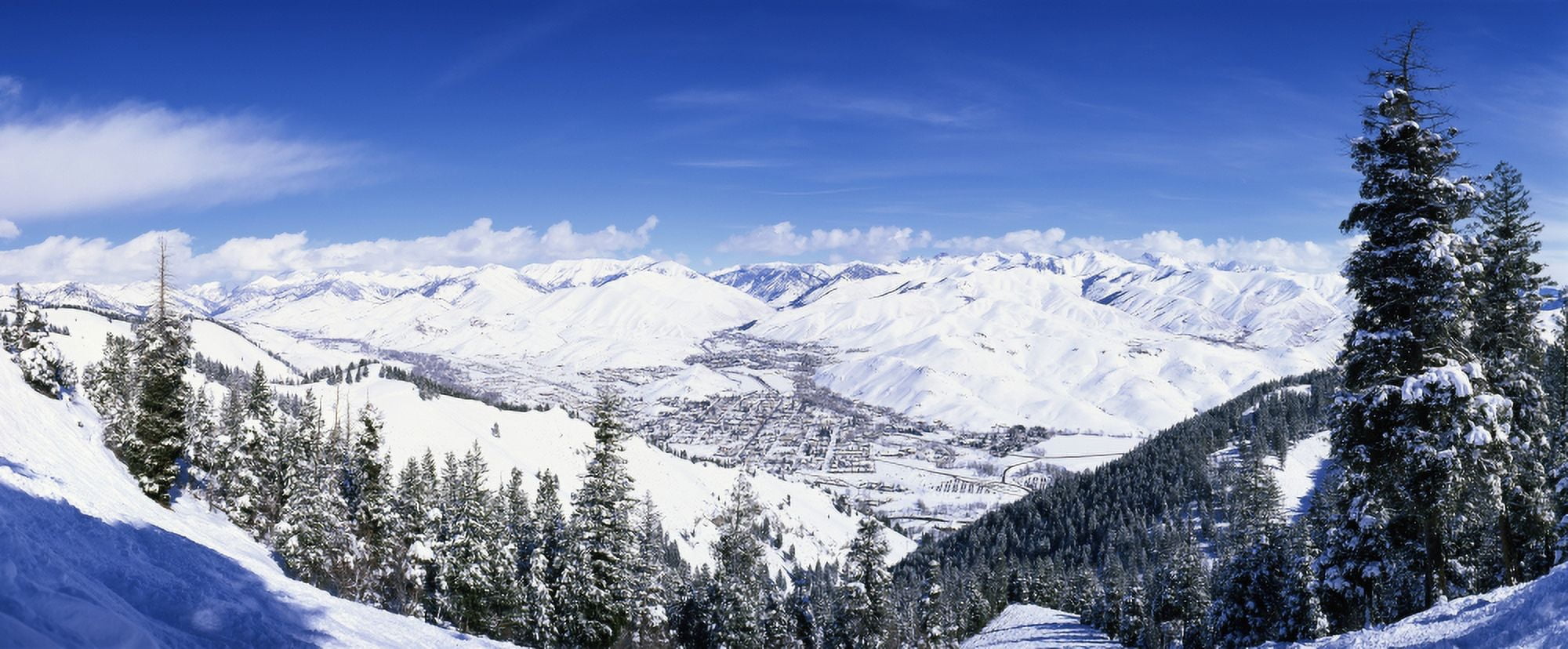 Ski slopes in Sun Valley Idaho USA Canvas Art - Panoramic Images (6 x 15)