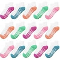 thumbnail image 1 of SkiBeaut 15 Pairs Girls Socks, Athletic Socks for Girls Ankle Sock Cotton Running Sock with Tab for Kids 3-14 Years, 1 of 5
