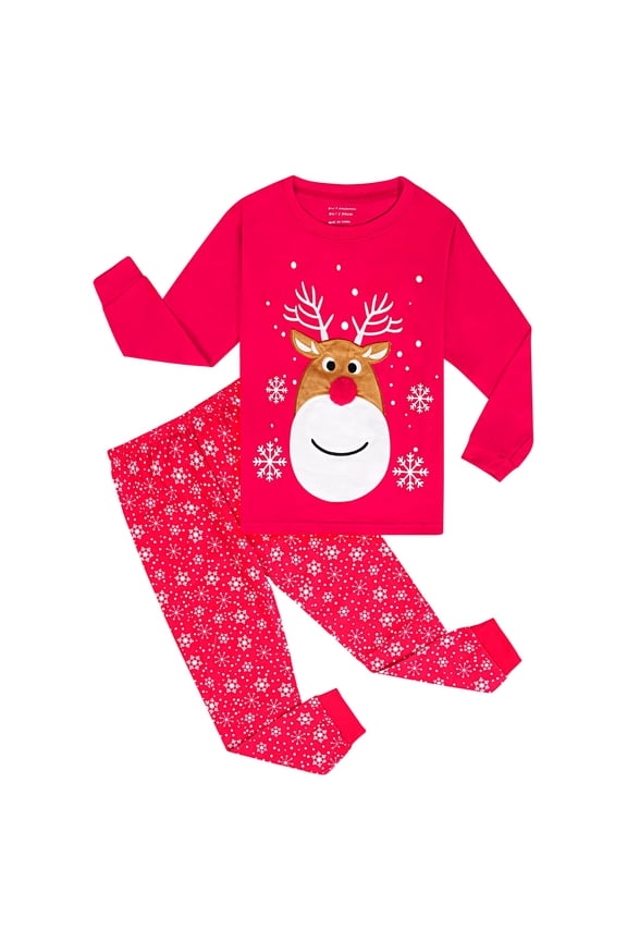 Boy's Christmas Pajamas Cotton Kids Santa Claus Snowmen Pjs Toddler Clothes Long Sleeve Sleepwear Sets 2-12 Years