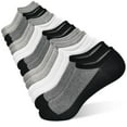 thumbnail image 1 of SkiBeaut Mens No Show Socks Low Cut Ankle Athletic Socks with Cushion Cotton Invisible Liner Socks 8 Pack, 1 of 7