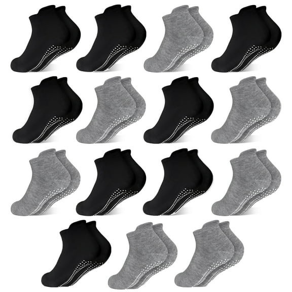SkiBeaut Non-Slip Toddler Socks 15 Pairs Non Skid Low Cut Socks for 1-7 Years Anti Skid Ankle Socks for Baby Kids Boys Girls ﻿